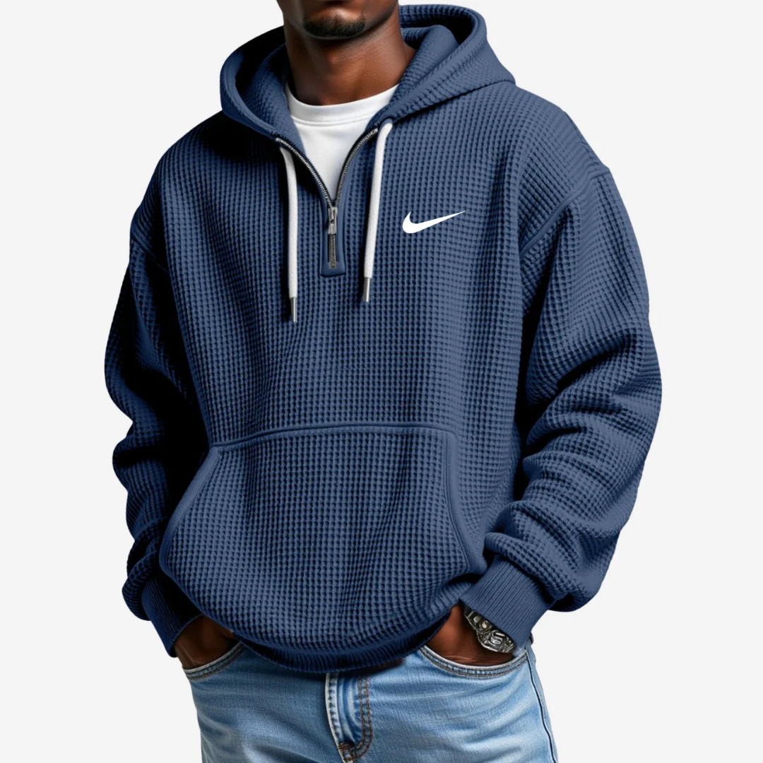 Hoodie mit Strukturierter Oberfläche
