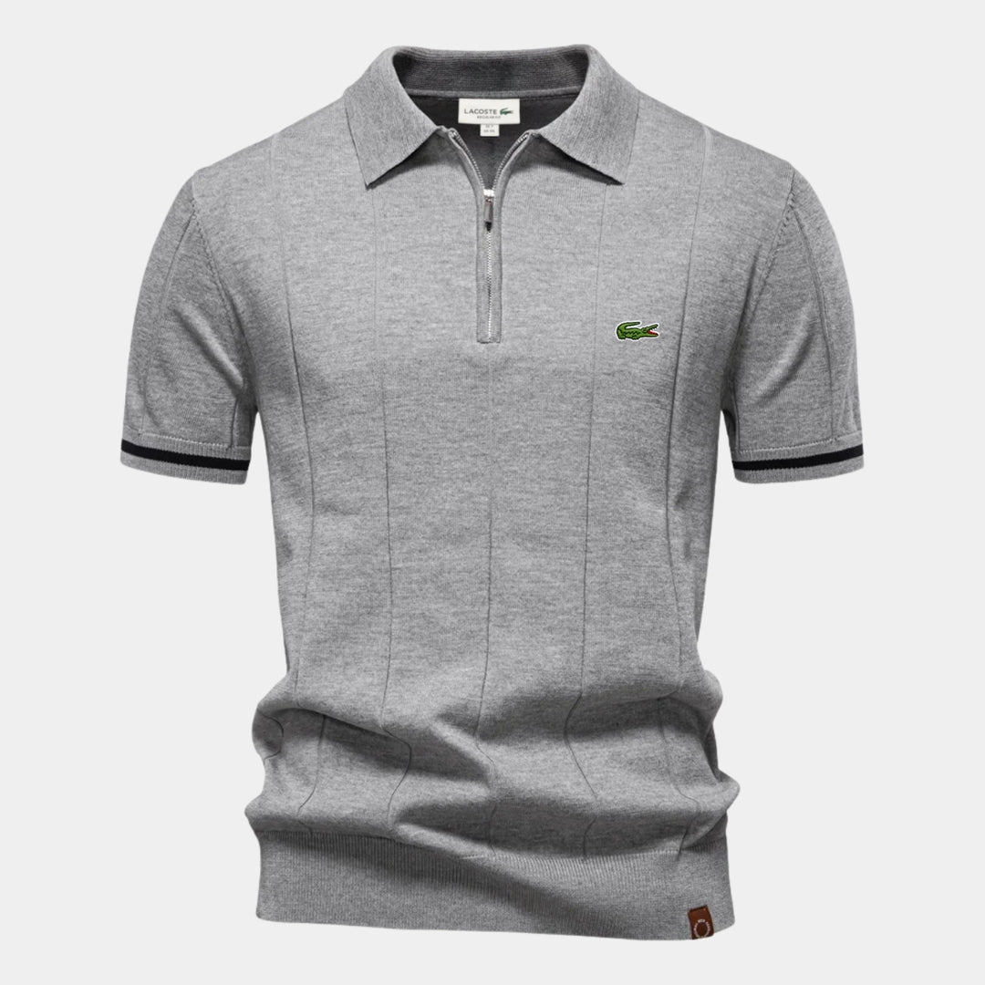Kurzarm-Reißverschluss-Polo - RÄUMUNGSPREIS