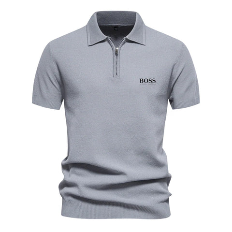 HERREN POLOSHIRT MIT HALBREISSVERSCHLUSS