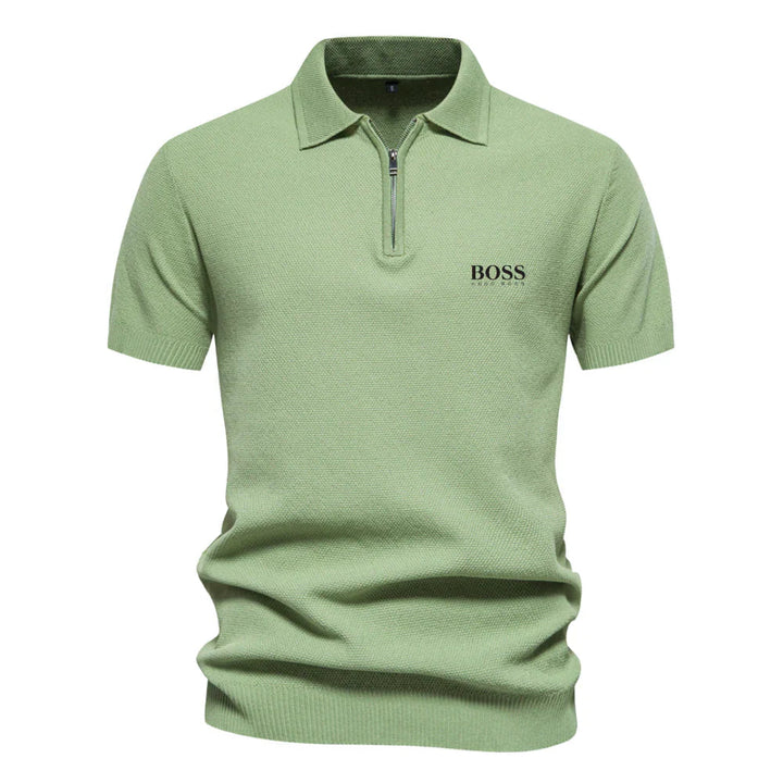 HERREN POLOSHIRT MIT HALBREISSVERSCHLUSS