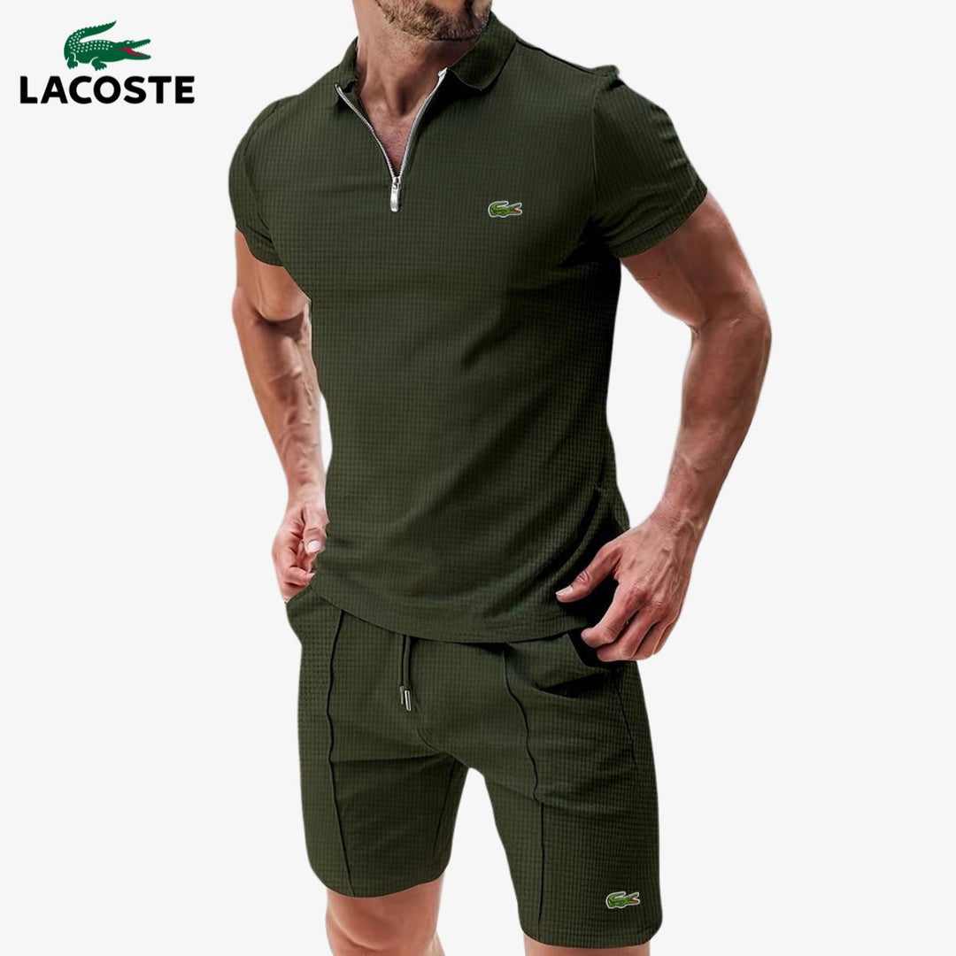 Zip-Polo & Shorts Set || RÄUMUNGSVERKAUF