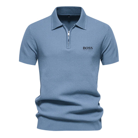 HERREN POLOSHIRT MIT HALBREISSVERSCHLUSS