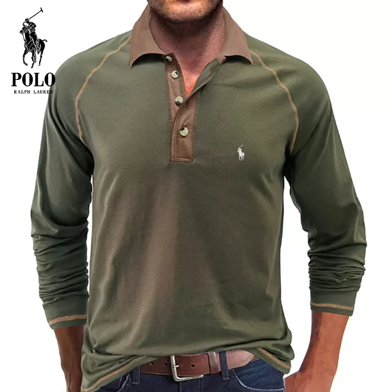A0113 Ralph Lauren Weiches Baumwollstoff POLO Kragen T-Shirt