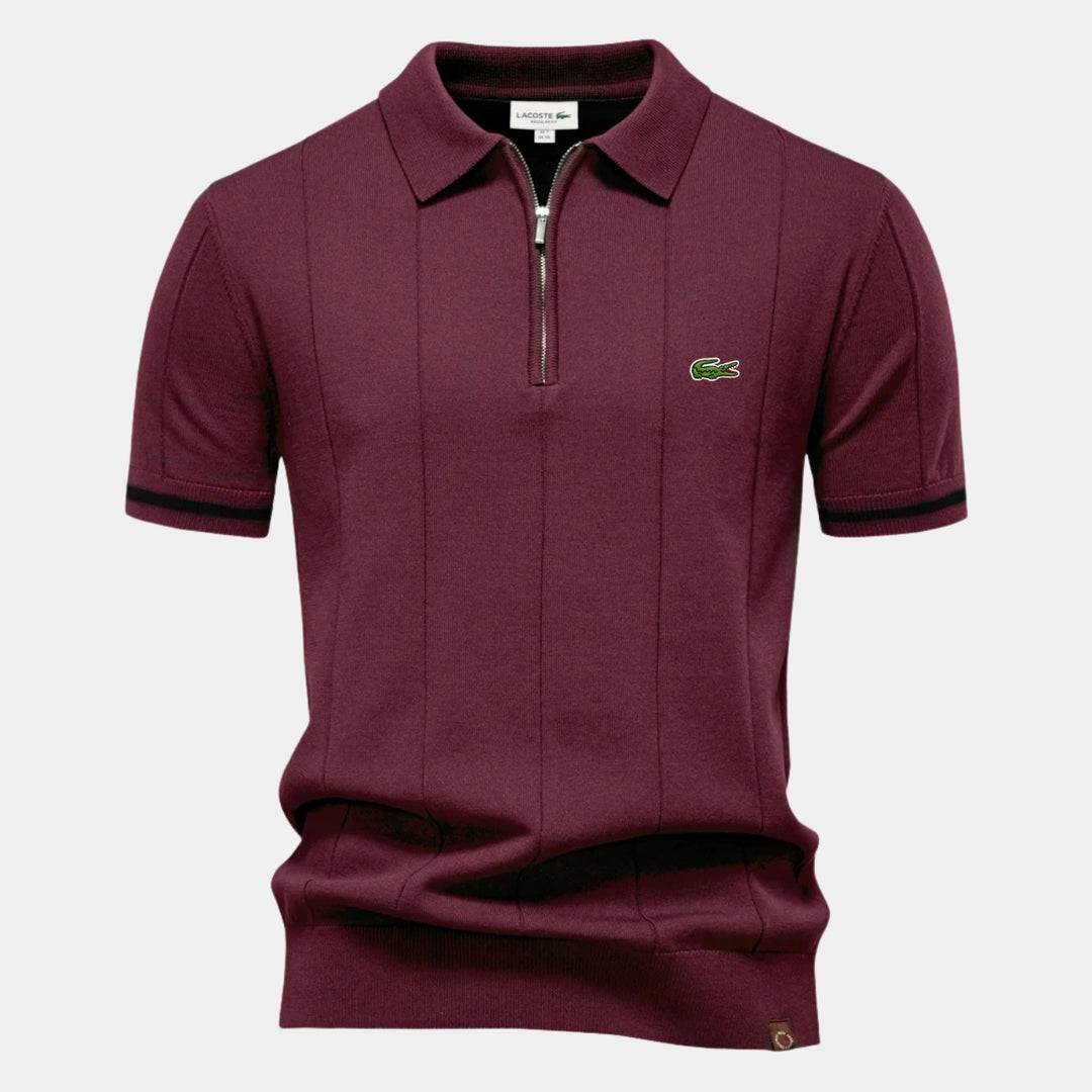 Kurzarm-Reißverschluss-Polo - RÄUMUNGSPREIS