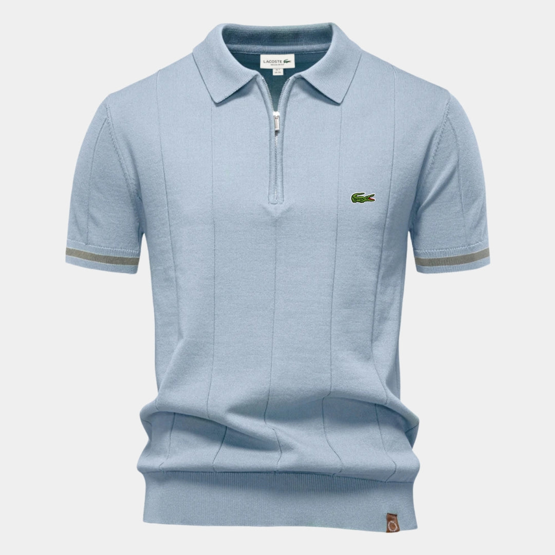 Kurzarm-Reißverschluss-Polo - RÄUMUNGSPREIS