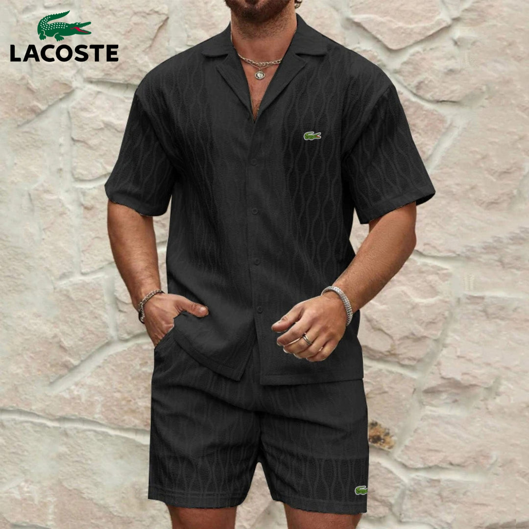 Sommer-Set strukturiertes Hemd & Shorts || CLEARANCE PRICE