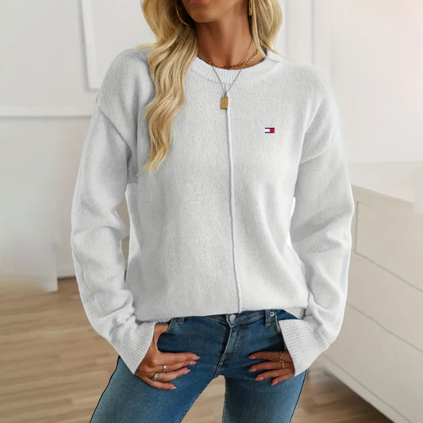 Lockerer Pullover mit Rundhalsausschnitt