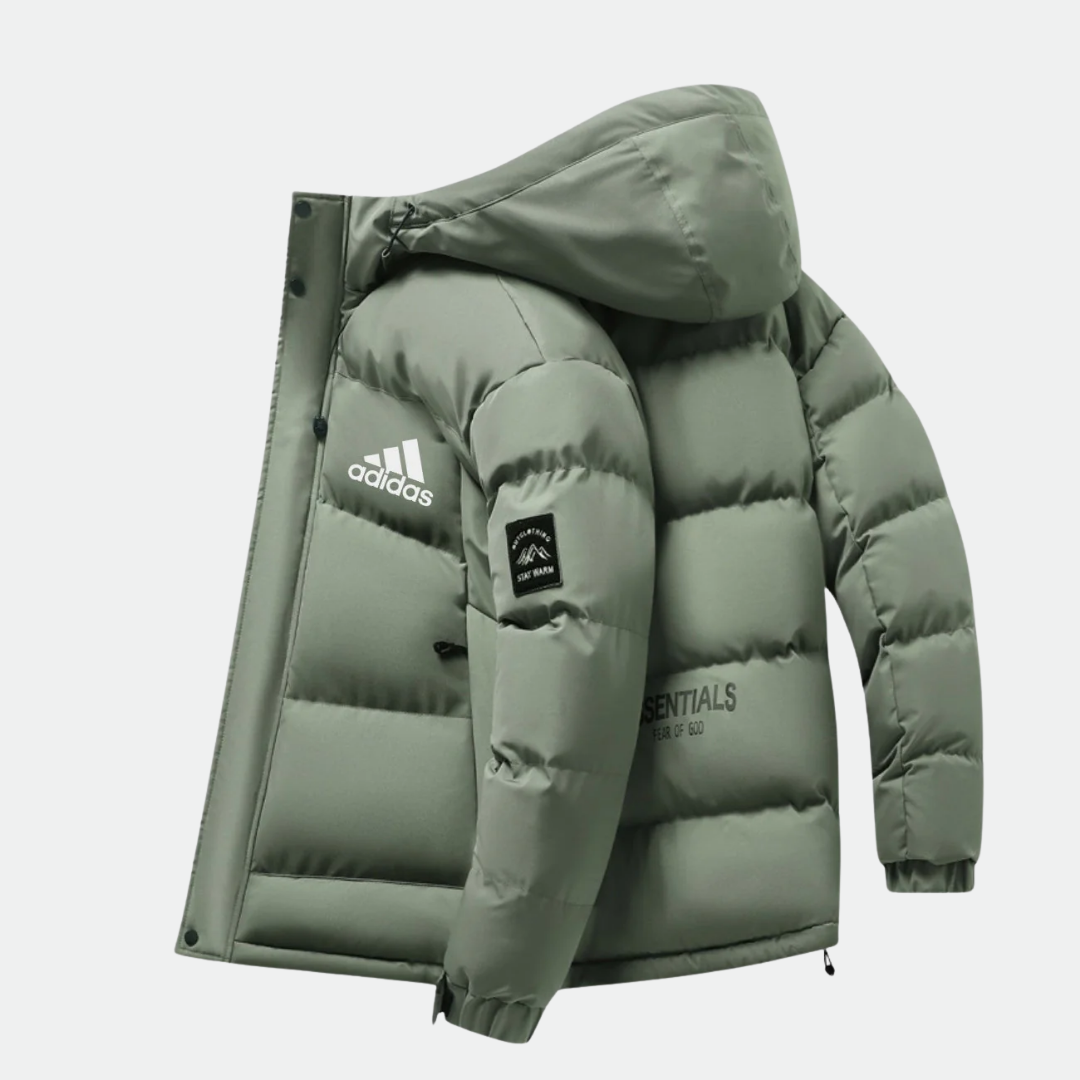 Gefütterte Jacke mit Kapuze