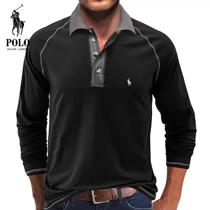 A0113 Ralph Lauren Weiches Baumwollstoff POLO Kragen T-Shirt