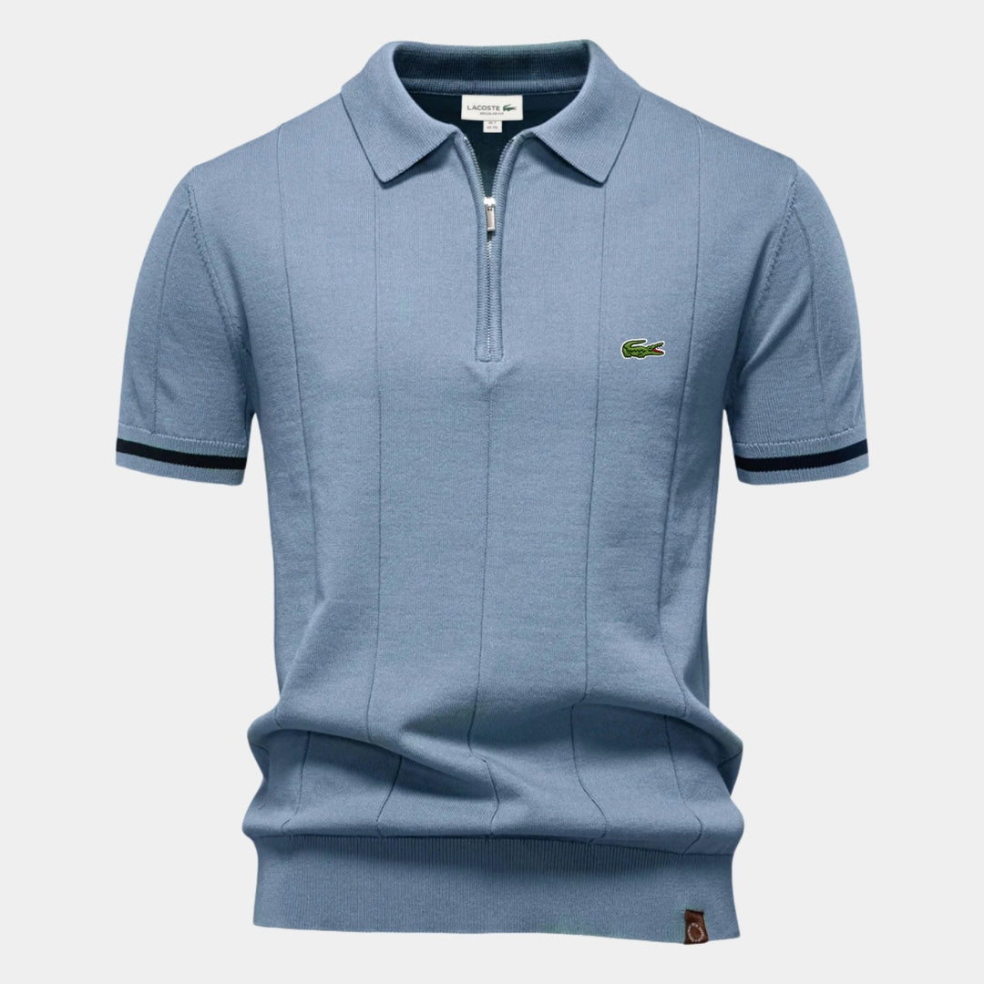 Kurzarm-Reißverschluss-Polo - RÄUMUNGSPREIS