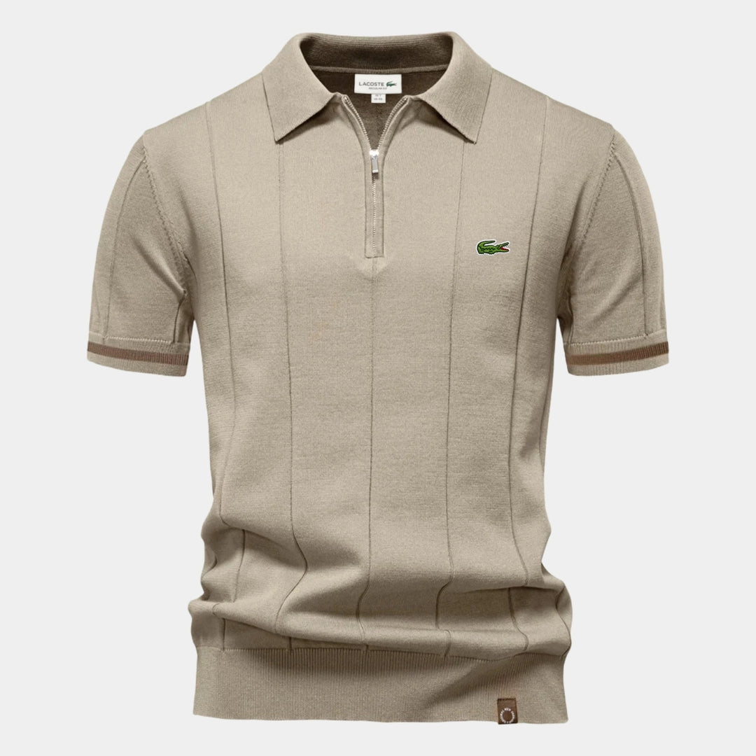 Kurzarm-Reißverschluss-Polo - RÄUMUNGSPREIS