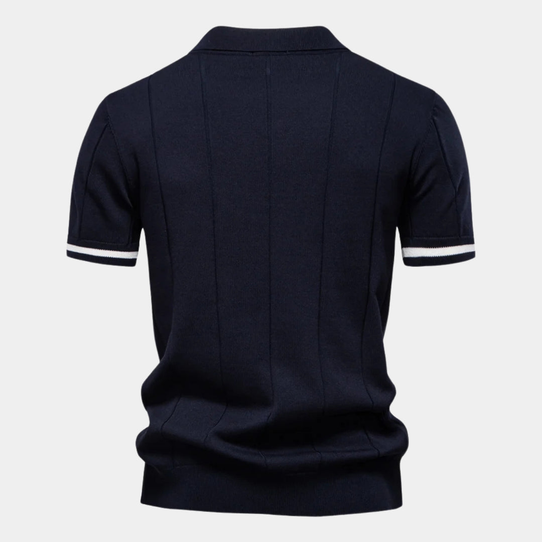 Kurzarm-Reißverschluss-Polo - RÄUMUNGSPREIS