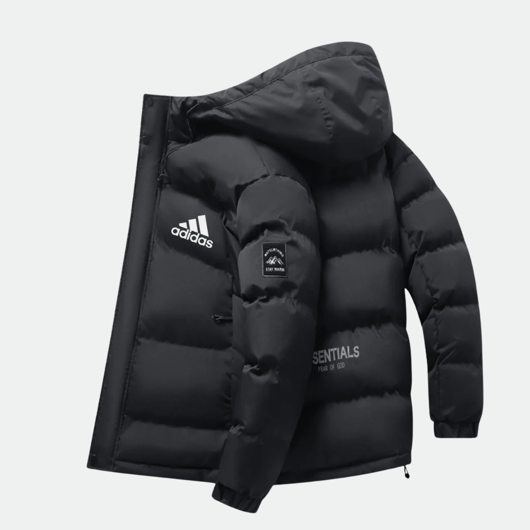Gefütterte Jacke mit Kapuze