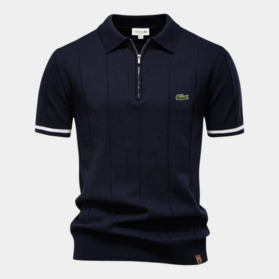 Kurzarm-Reißverschluss-Polo - RÄUMUNGSPREIS