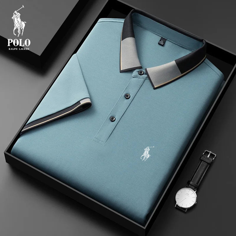 A0082 Lauren™ Premium-Baumwoll-Poloshirt mit Stickerei