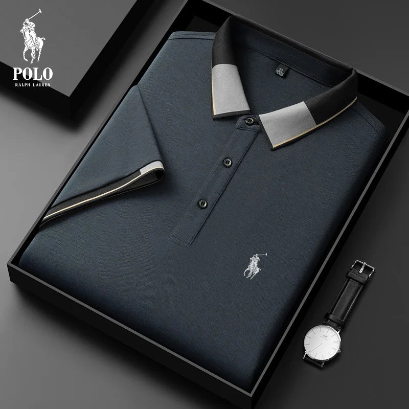 A0082 Lauren™ Premium-Baumwoll-Poloshirt mit Stickerei
