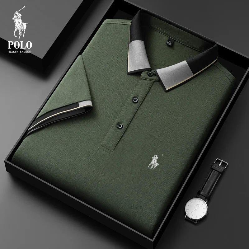 A0082 Lauren™ Premium-Baumwoll-Poloshirt mit Stickerei