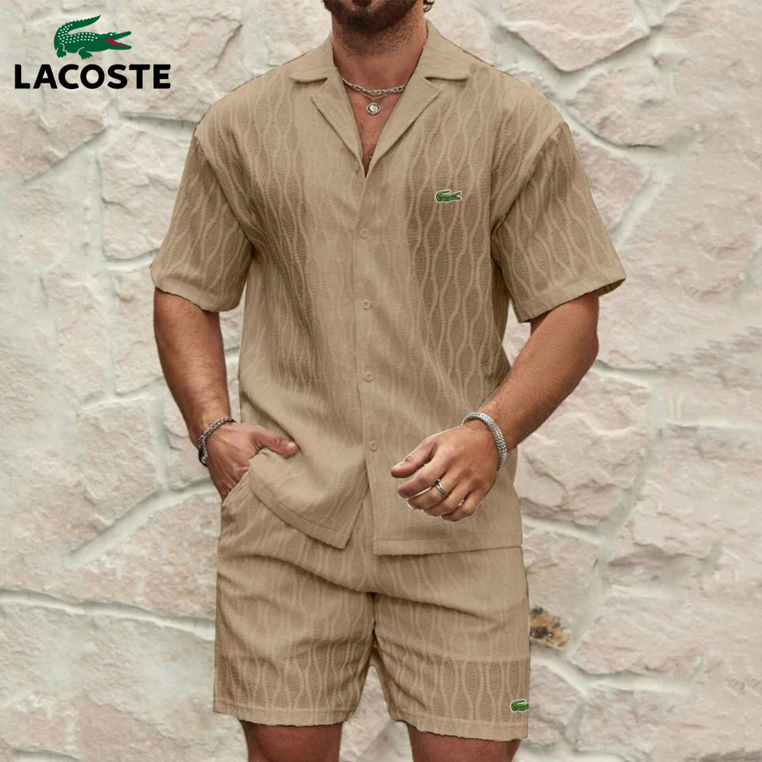 Sommer-Set strukturiertes Hemd & Shorts || CLEARANCE PRICE