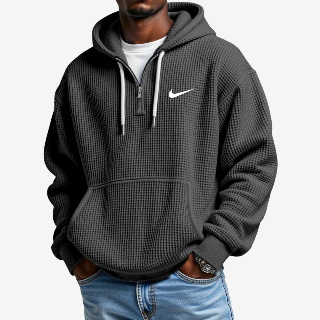 Hoodie mit Strukturierter Oberfläche
