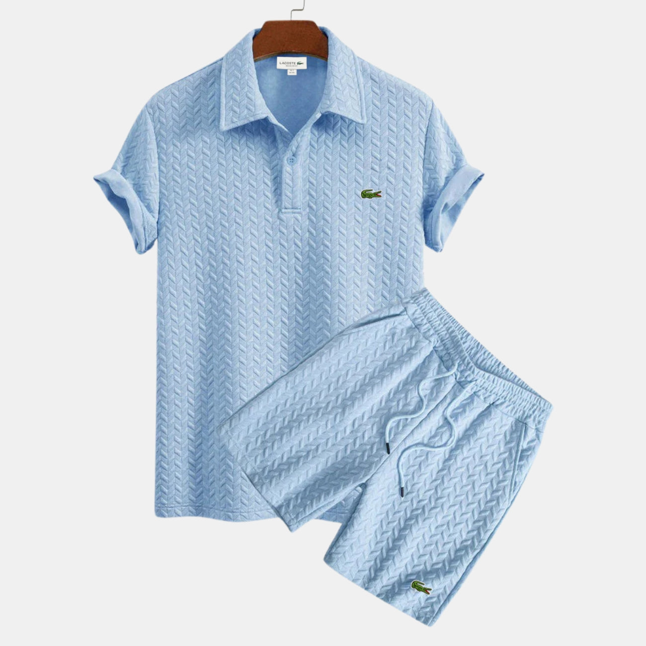 Strukturiertes Polo- & Shorts-Set - RÄUMUNGSVERKAUF