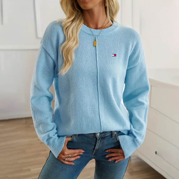 Lockerer Pullover mit Rundhalsausschnitt