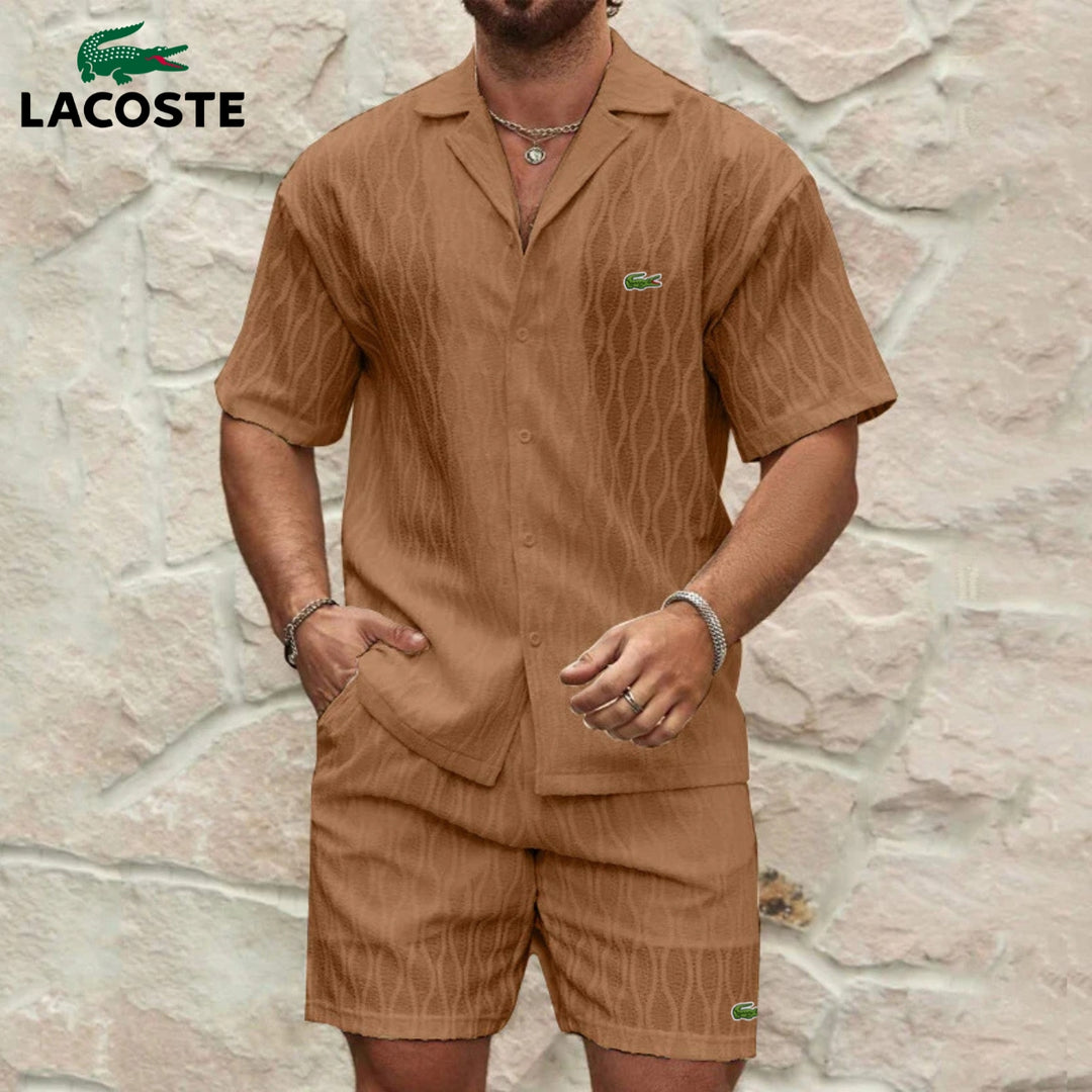 Sommer-Set strukturiertes Hemd & Shorts || CLEARANCE PRICE