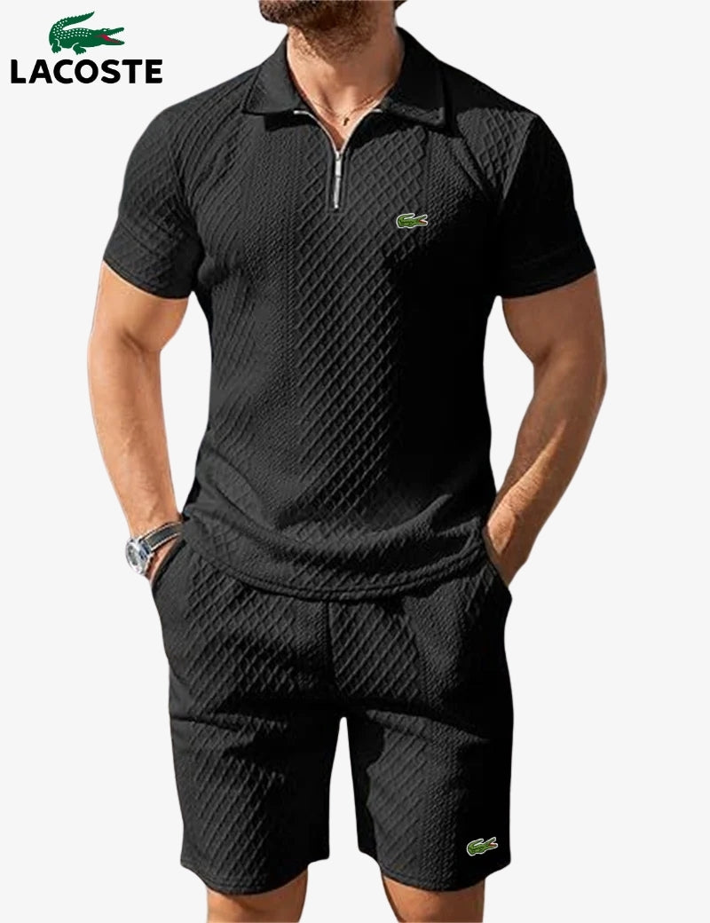 Zip-Polo & Shorts Set || RÄUMUNGSVERKAUF