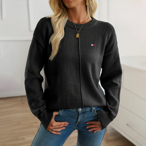 Lockerer Pullover mit Rundhalsausschnitt
