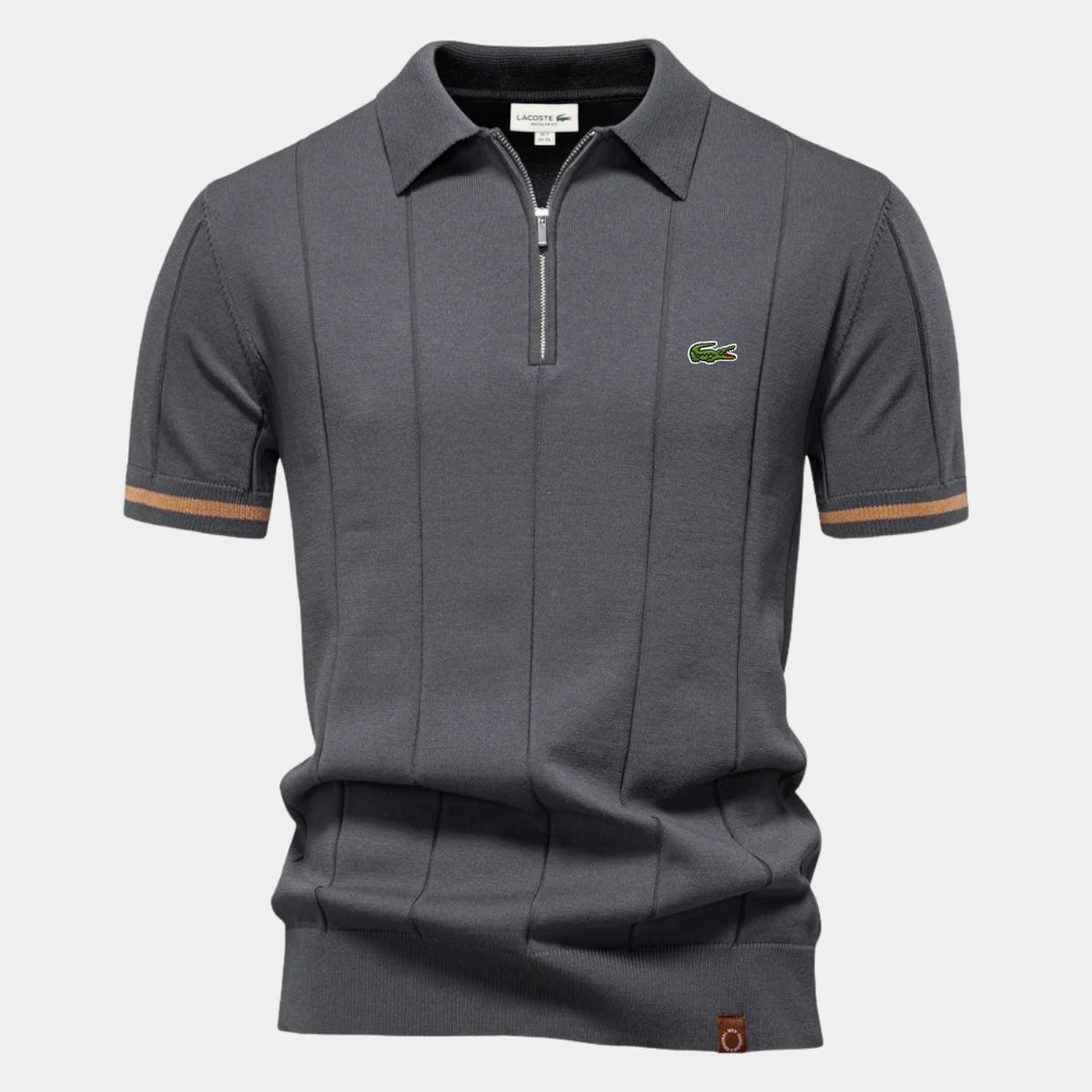Kurzarm-Reißverschluss-Polo - RÄUMUNGSPREIS