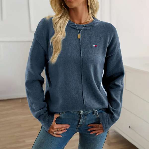 Lockerer Pullover mit Rundhalsausschnitt