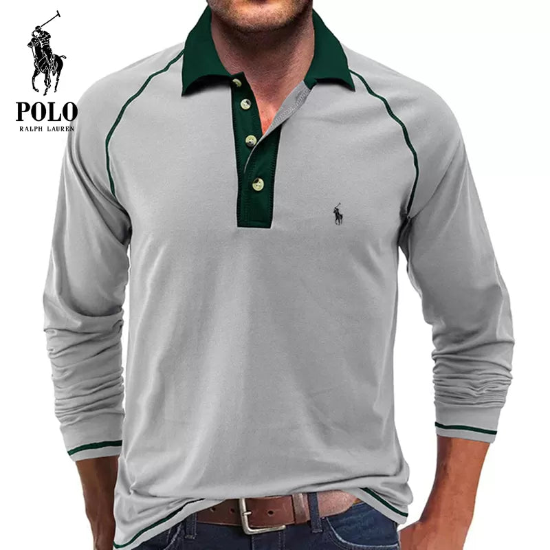 A0113 Ralph Lauren Weiches Baumwollstoff POLO Kragen T-Shirt