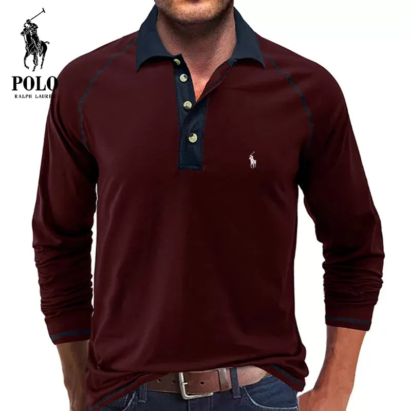 A0113 Ralph Lauren Weiches Baumwollstoff POLO Kragen T-Shirt