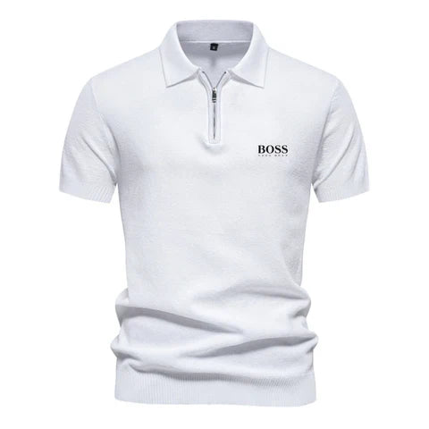 HERREN POLOSHIRT MIT HALBREISSVERSCHLUSS