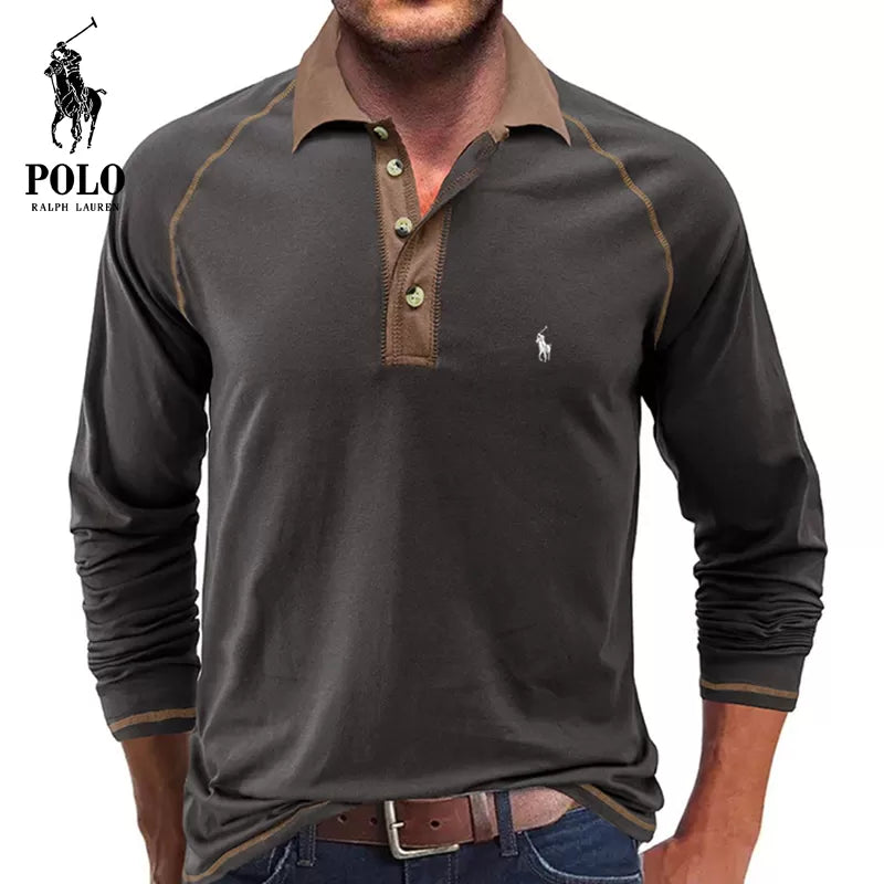 A0113 Ralph Lauren Weiches Baumwollstoff POLO Kragen T-Shirt
