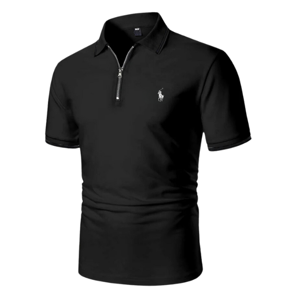 Herren Freizeit Kurzarm Reißverschluss Revers POLO Shirt (Kopie)