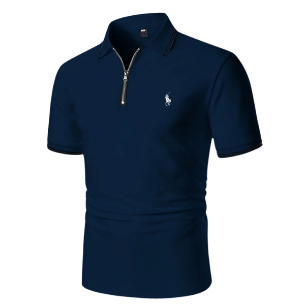 Herren Freizeit Kurzarm Reißverschluss Revers POLO Shirt (Kopie)