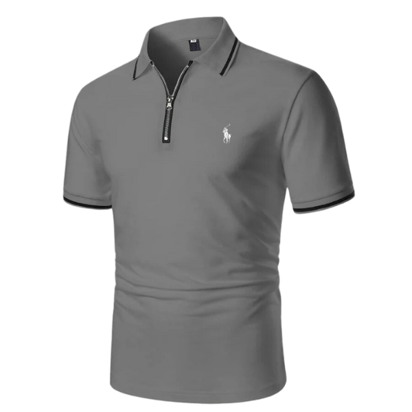 Herren Freizeit Kurzarm Reißverschluss Revers POLO Shirt (Kopie)