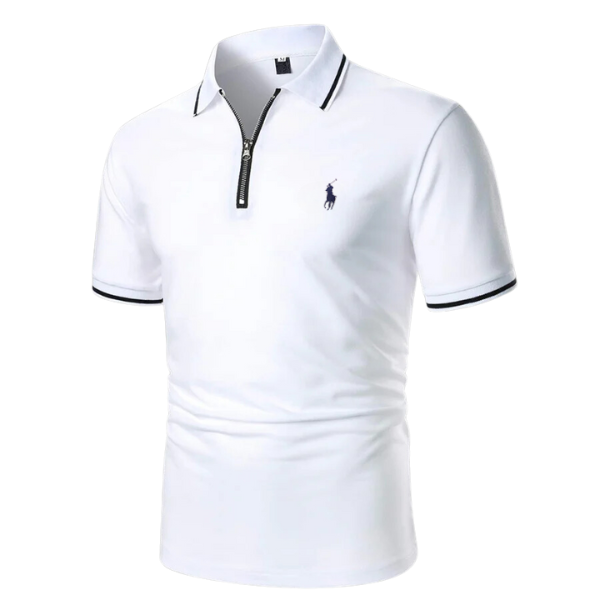Herren Freizeit Kurzarm Reißverschluss Revers POLO Shirt (Kopie)